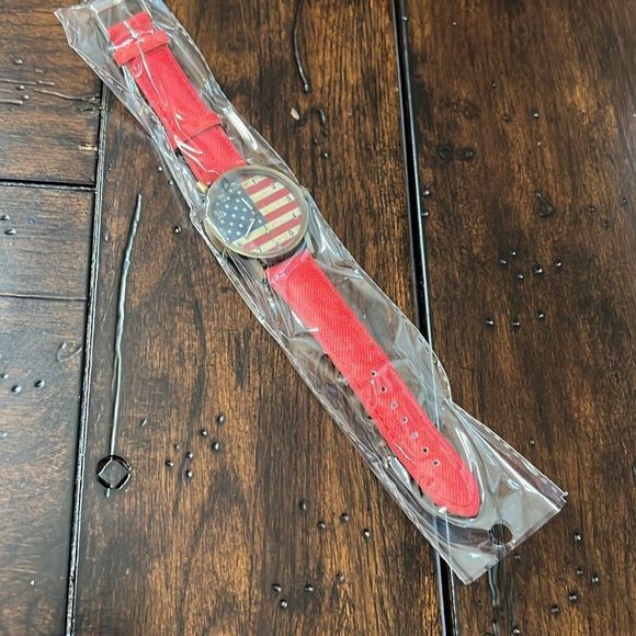 NEW American Flag Watch Patriotic wristwatch NIP New in Package Great Gift! - Picture 7 of 8